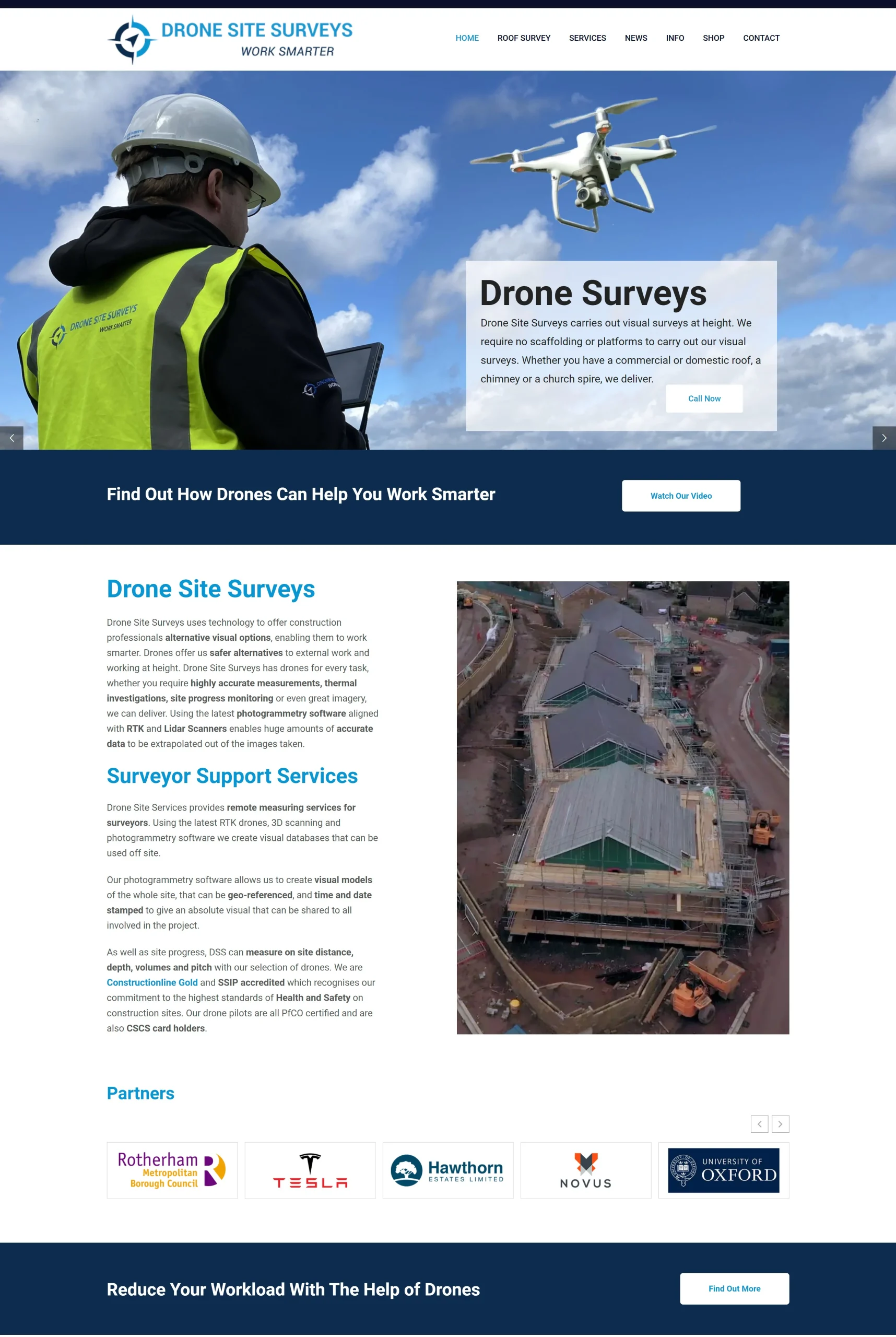 Drone site survey website design